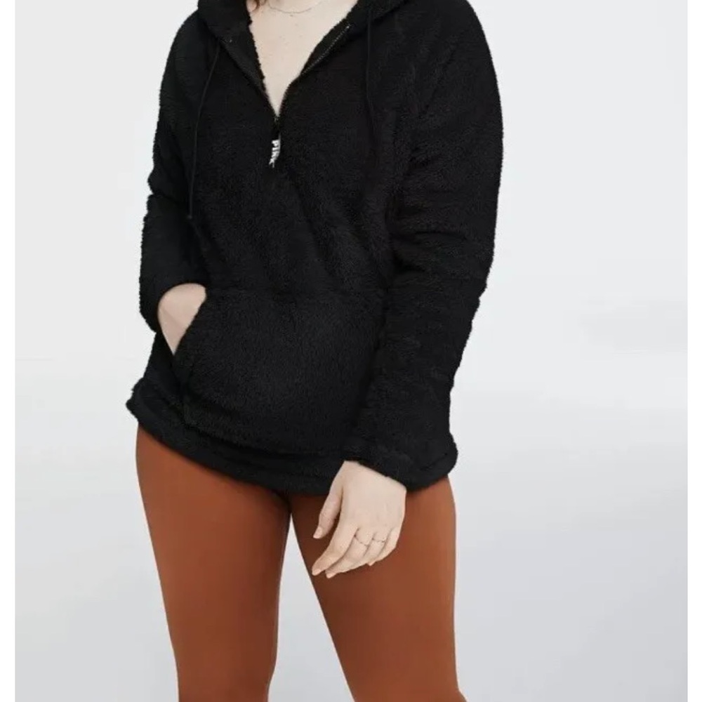 Vs pink black teddy pullover